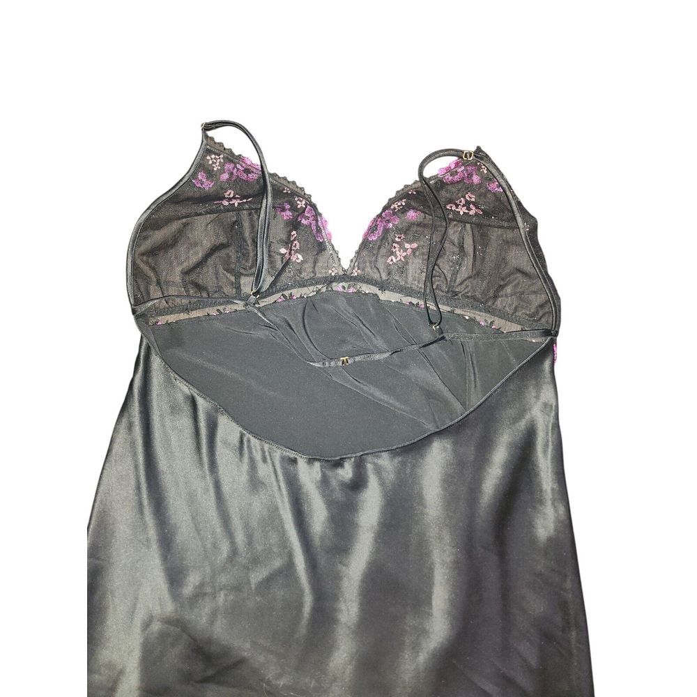 Victoria's Women's Secret Floral Embroidery Black Satin Slip Size XXL NWT - Picture 9 of 9